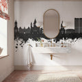 Mainz Germany Skyline Black & White Mural Wallpaper - room preview 03