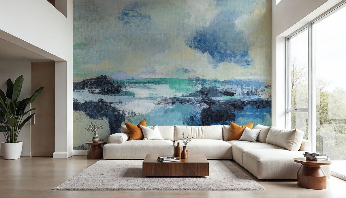 Coastal Blues I Mural Wallpaper - room preview 03