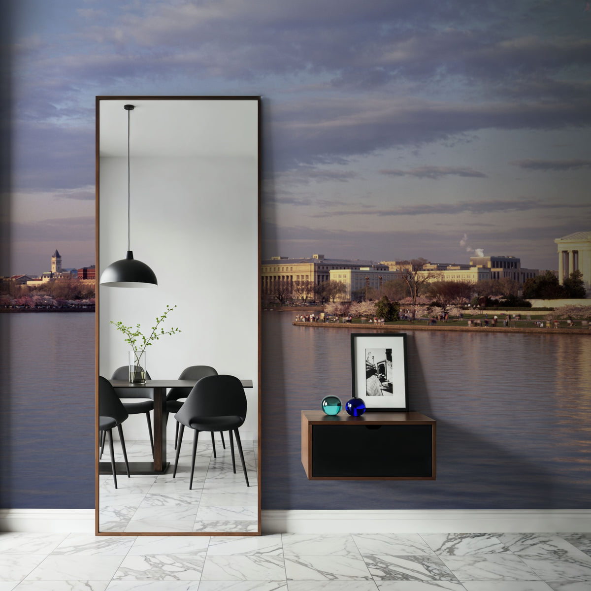 Cherry Blossom Monuments Mural Wallpaper - room preview 03