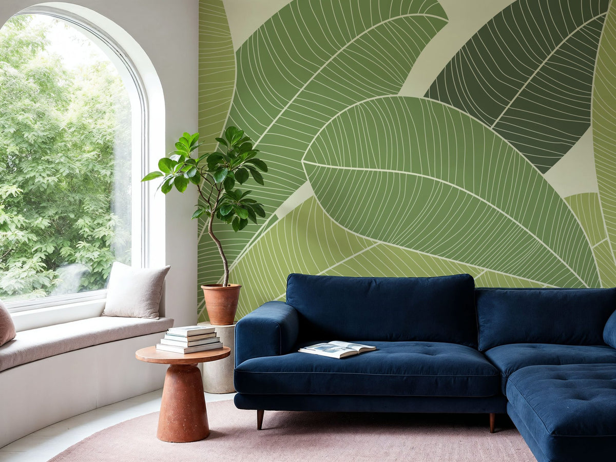 70er Monstera-Wandtapete wall measurement