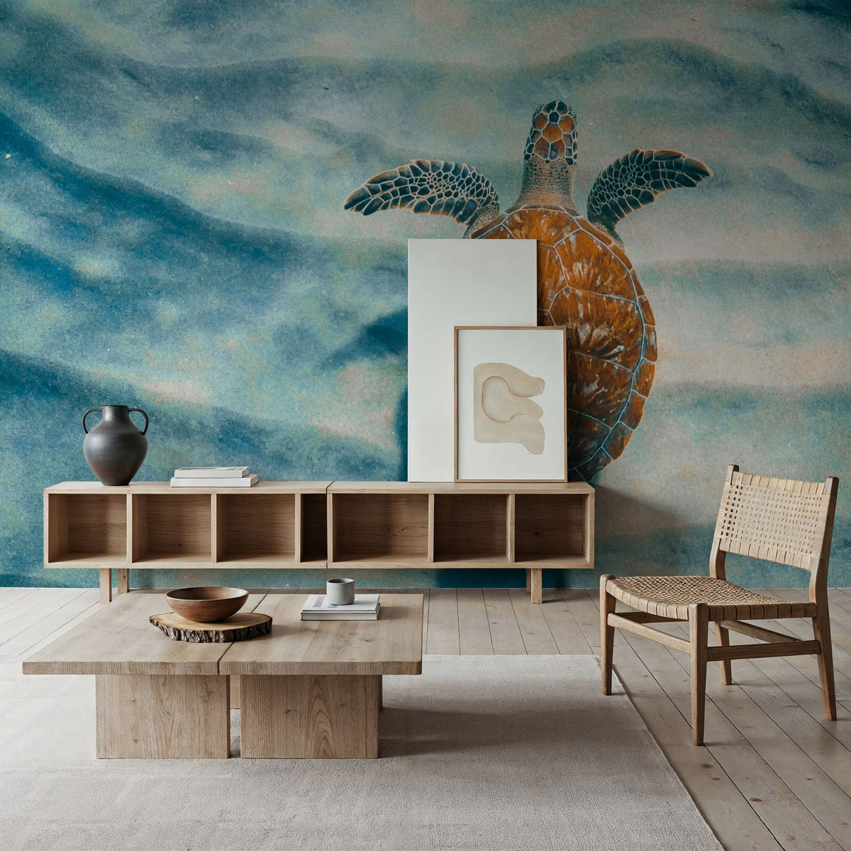 Sandbar Sea Turtle I Mural Wallpaper - room preview 03