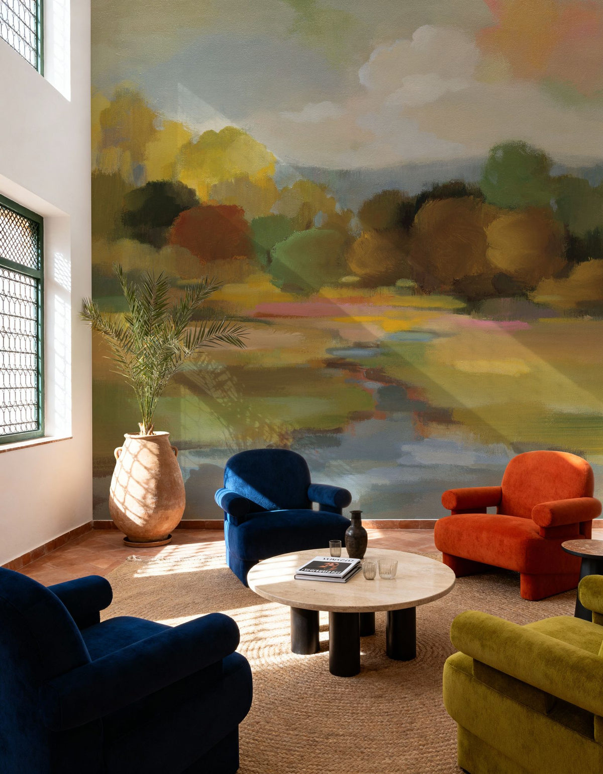 Yellow Trees Mural Wallpaper - room preview 03
