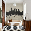 Pittsburg Pennsylvania Skyline Concrete Mural Wallpaper - room preview 03