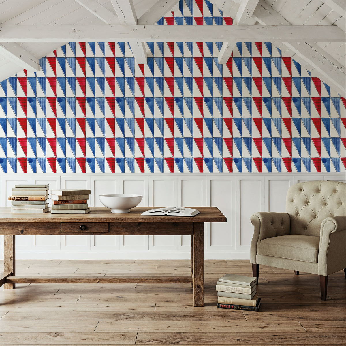 Seafood Shanty White III Mural Wallpaper - room preview 03