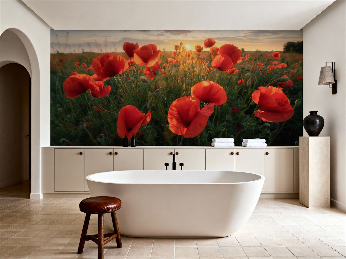 Butterfly Flowers Mural Wallpaper - room preview 03