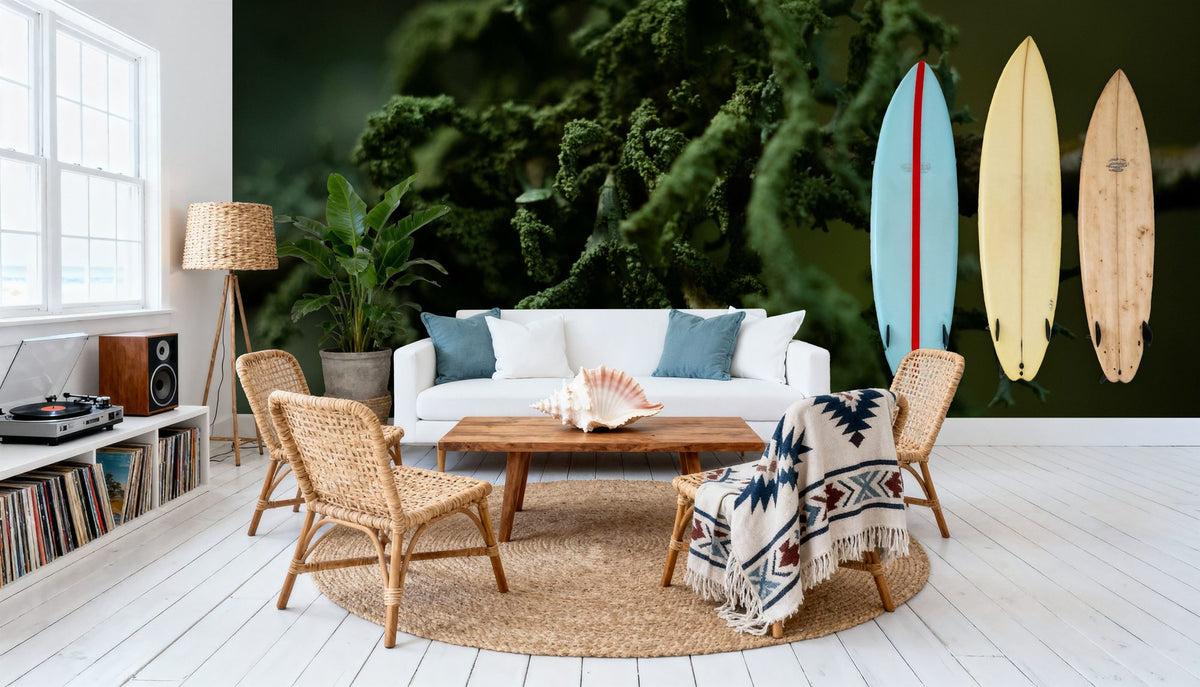 Moss Macro Mural Wallpaper - room preview 03