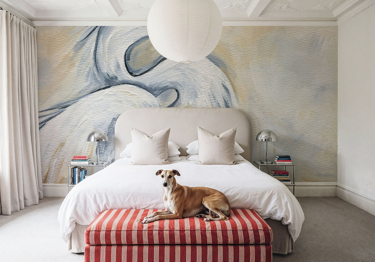 White Egret Mural Wallpaper - room preview 03