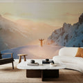 Skiers Rush Mural Wallpaper - room preview 03