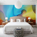 Abstract Wave Mural Wallpaper - room preview 03
