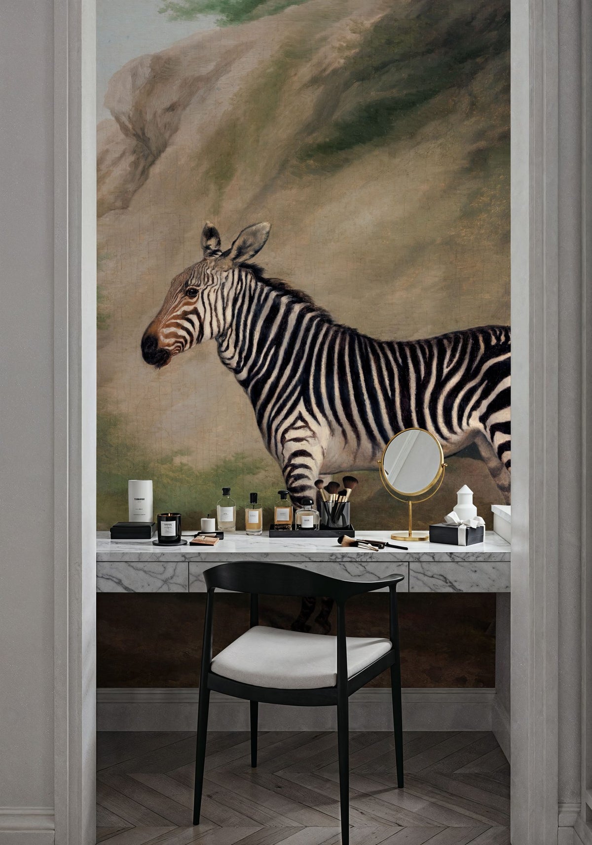 Zebra Wallpaper Mural – Safari Wall Mural – Antique Zebras wall measurement