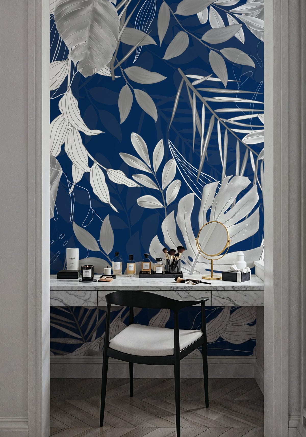 Fall Winds Ahead Mural Wallpaper - Blue Tone - room preview 03