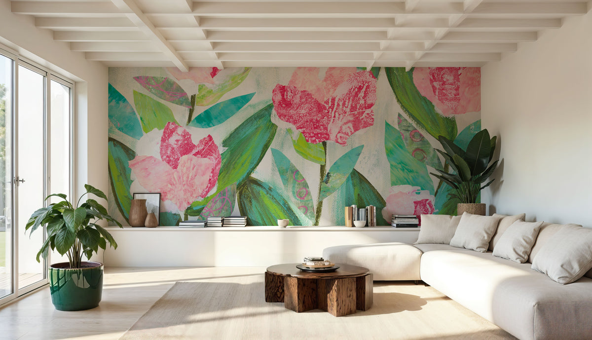 Rose Garden Song Mural Wallpaper - room preview 03