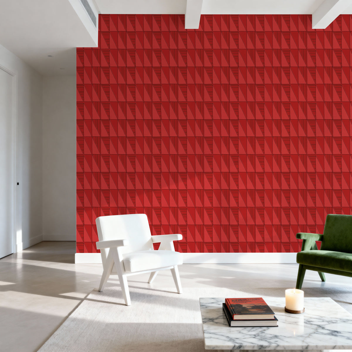 Seafood Shanty Red III Mural Wallpaper - room preview 03