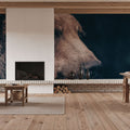 Grizzly Bear Portrait Mural Wallpaper - room preview 03