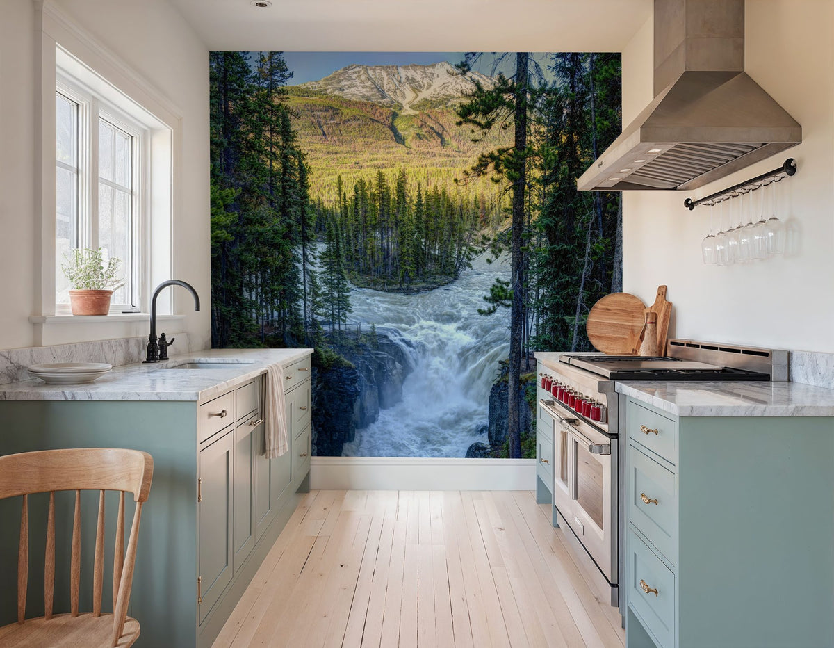 Sunwapta Falls Mural Wallpaper - room preview 03