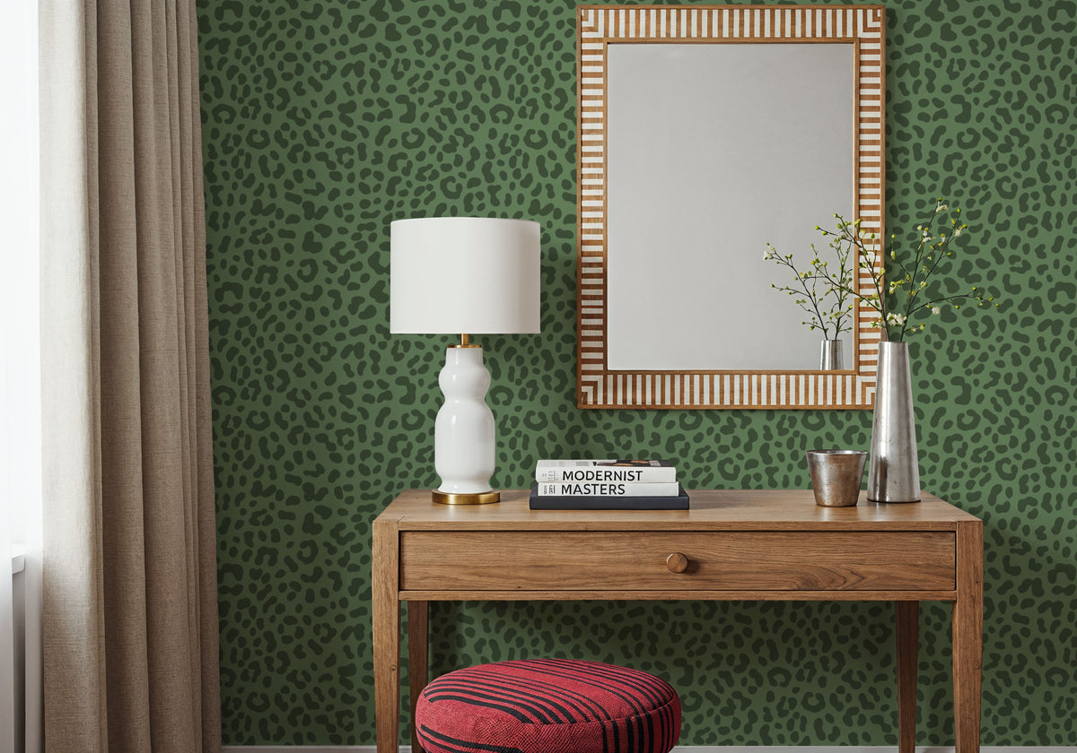 Jungle Leopard Mural Wallpaper - room preview 03