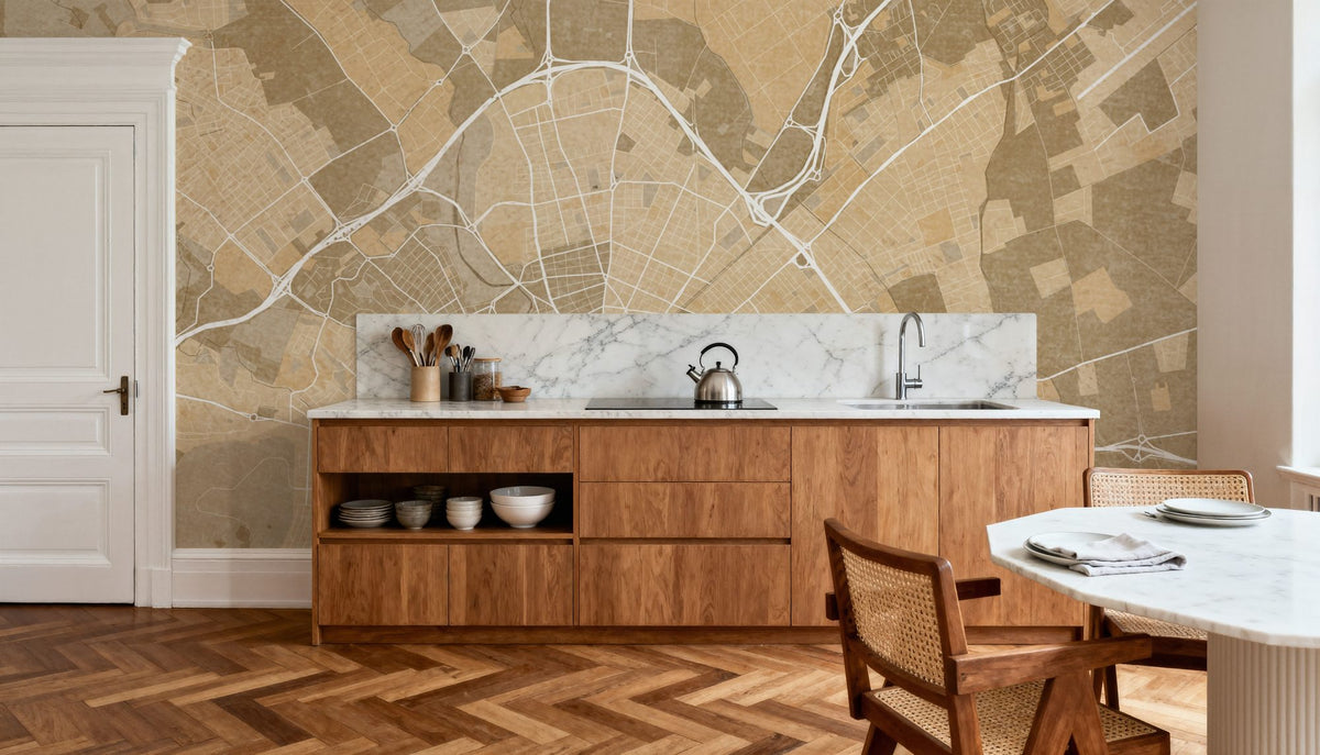 Palma De Mallorca Ochre Mural Wallpaper - room preview 03