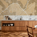 Palma De Mallorca Ochre Mural Wallpaper - room preview 03