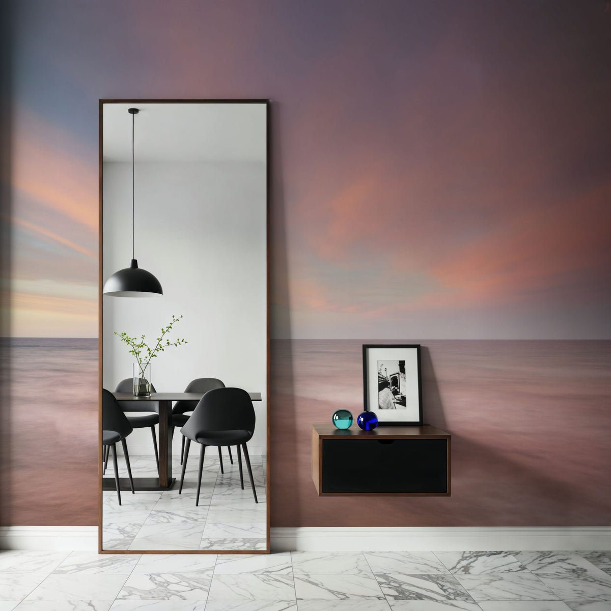 Pink Sky At Night Mural Wallpaper - room preview 03
