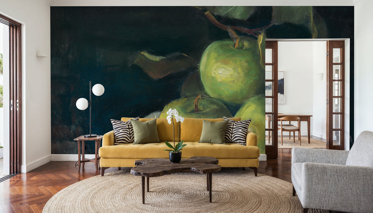 Green Apples II Mural Wallpaper - room preview 03