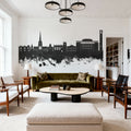Stratford-upon-Avon England Skyline Black & White Mural Wallpaper - room preview 03