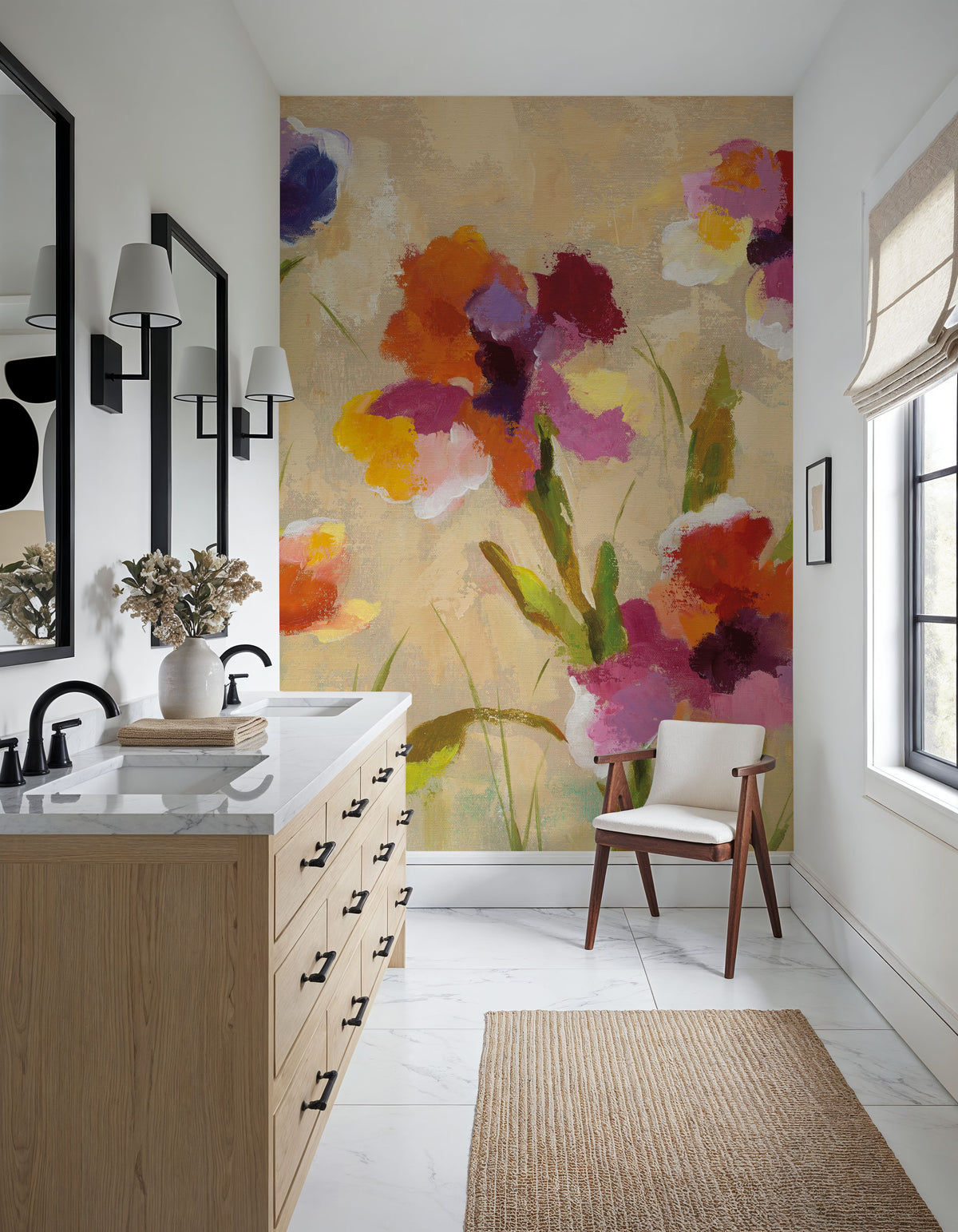 Bold Bright Flowers III Mural Wallpaper - room preview 03