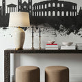Nîmes France Skyline Black & White Mural Wallpaper - room preview 03