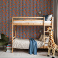 Memphis Dots & Stripes, Pink Mural Wallpaper - room preview 03