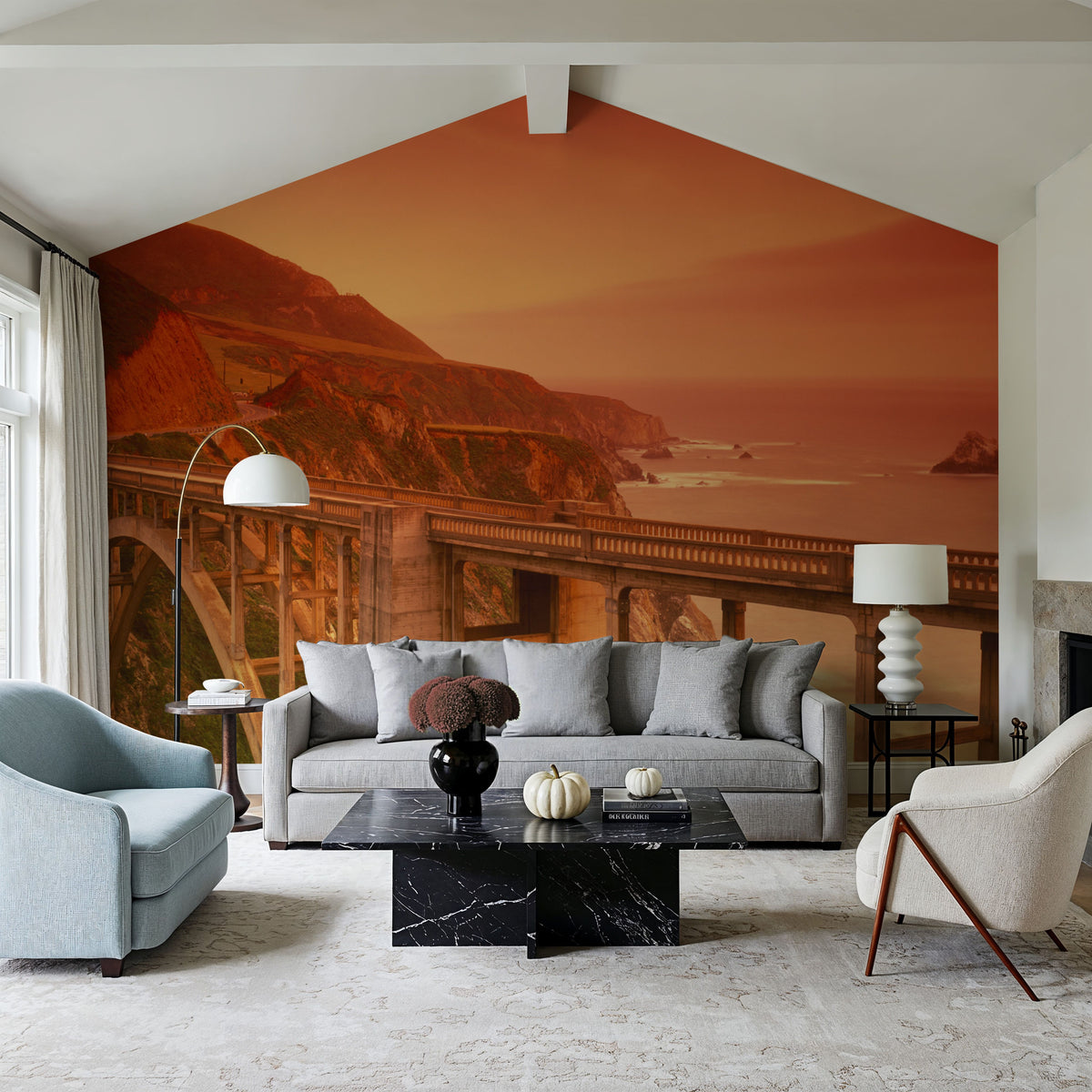 Golden Bridge Passage Mural Wallpaper - room preview 03