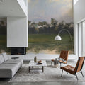 Sun and Clouds Reflecting Mural Wallpaper - room preview 03
