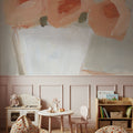 Floral on Checks Mural Wallpaper - room preview 03