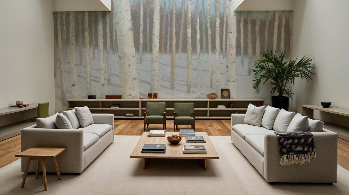 Winter Birch Mural Wallpaper - room preview 03