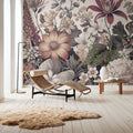Dahlia Days, Rosy Fudge Mural Wallpaper - room preview 03