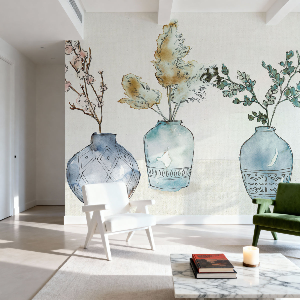 Fresh Flowers Mural Wallpaper - room preview 03