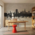Rostock Germnay Skyline Concrete Mural Wallpaper - room preview 03