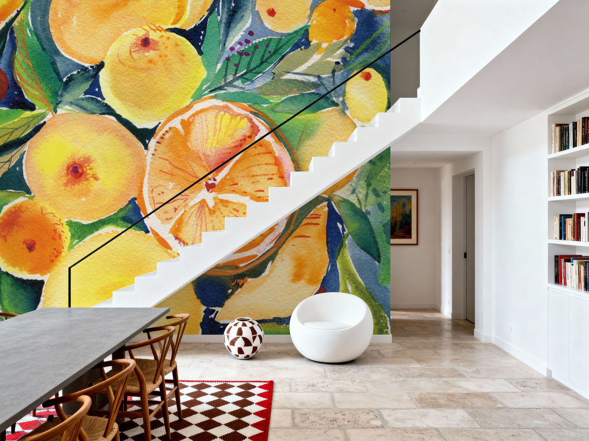 Summery Citrus Mural Wallpaper - room preview 03