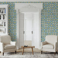 Maritime Tiles White and Blue Mural Wallpaper - room preview 03