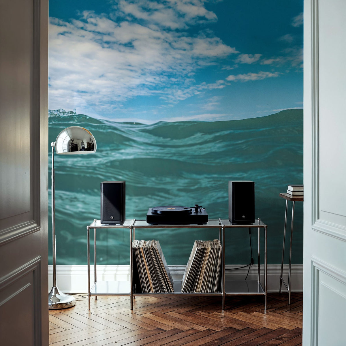 Floating in the Ocean Mural Wallpaper - room preview 03