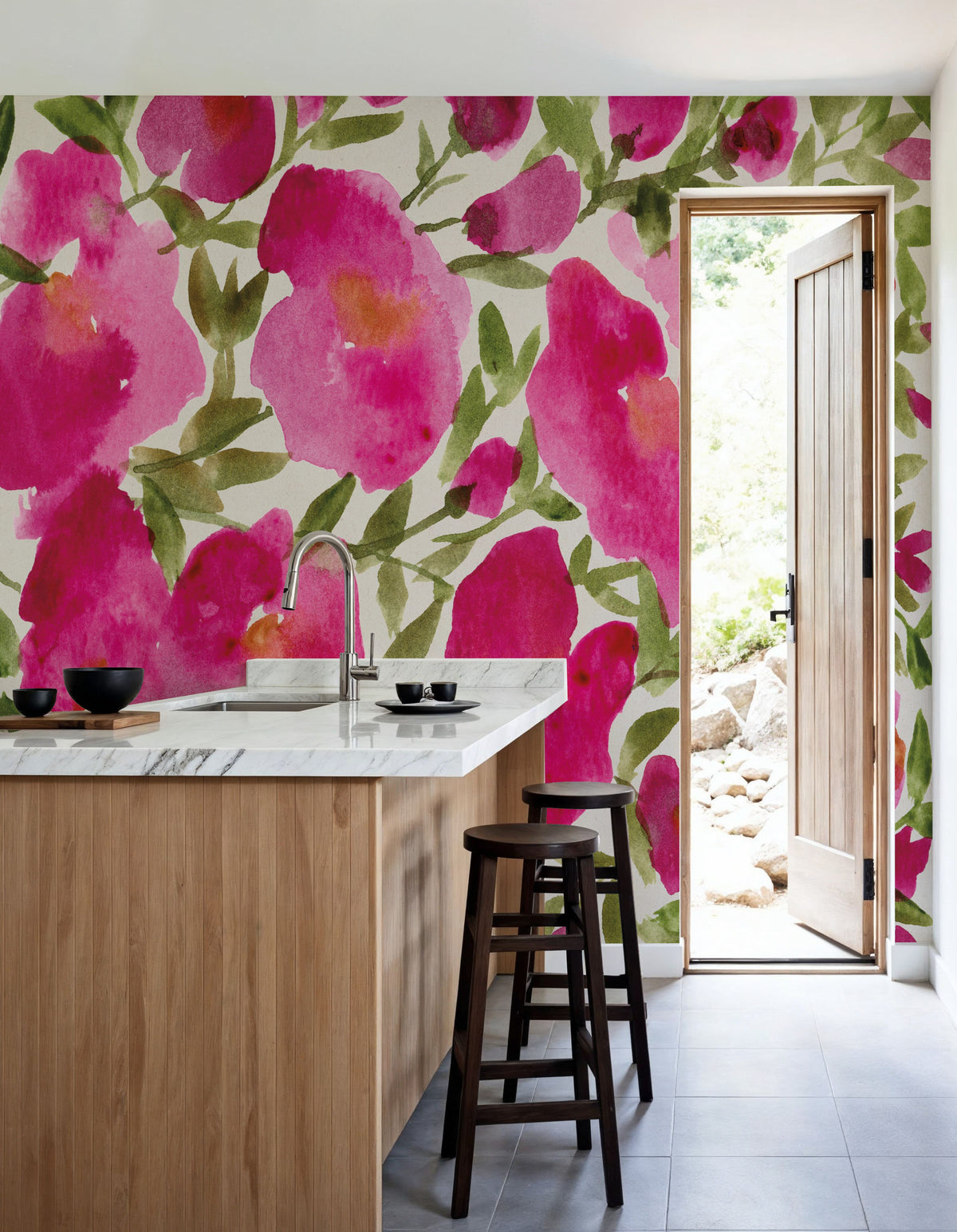 Rose Blooms Mural Wallpaper - room preview 03
