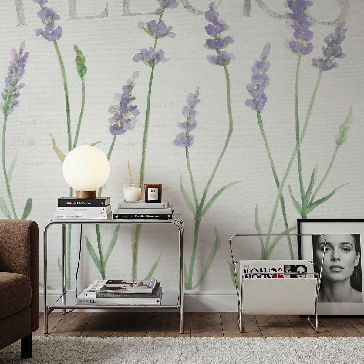 Lavender Fields II Mural Wallpaper - Light Tone - room preview 03