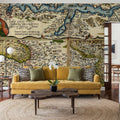 Old Map of Lake Como, Rome, Friuli, 1570 Mural Wallpaper - room preview 03