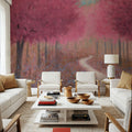Forest Pathway Spring Mural Wallpaper - room preview 03