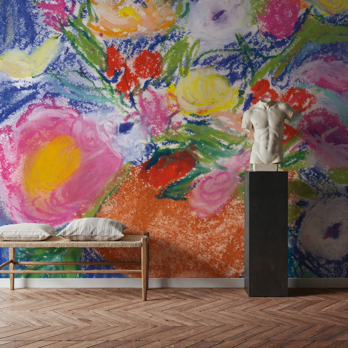 Gathering of Flowers Mural Wallpaper - room preview 03