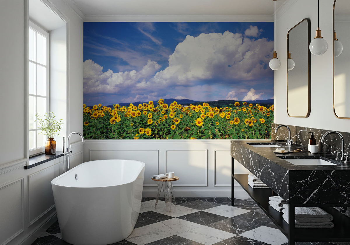 Sunflower Symphony Mural Wallpaper - room preview 03
