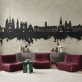 Dijon France Skyline Concrete Mural Wallpaper - room preview 03