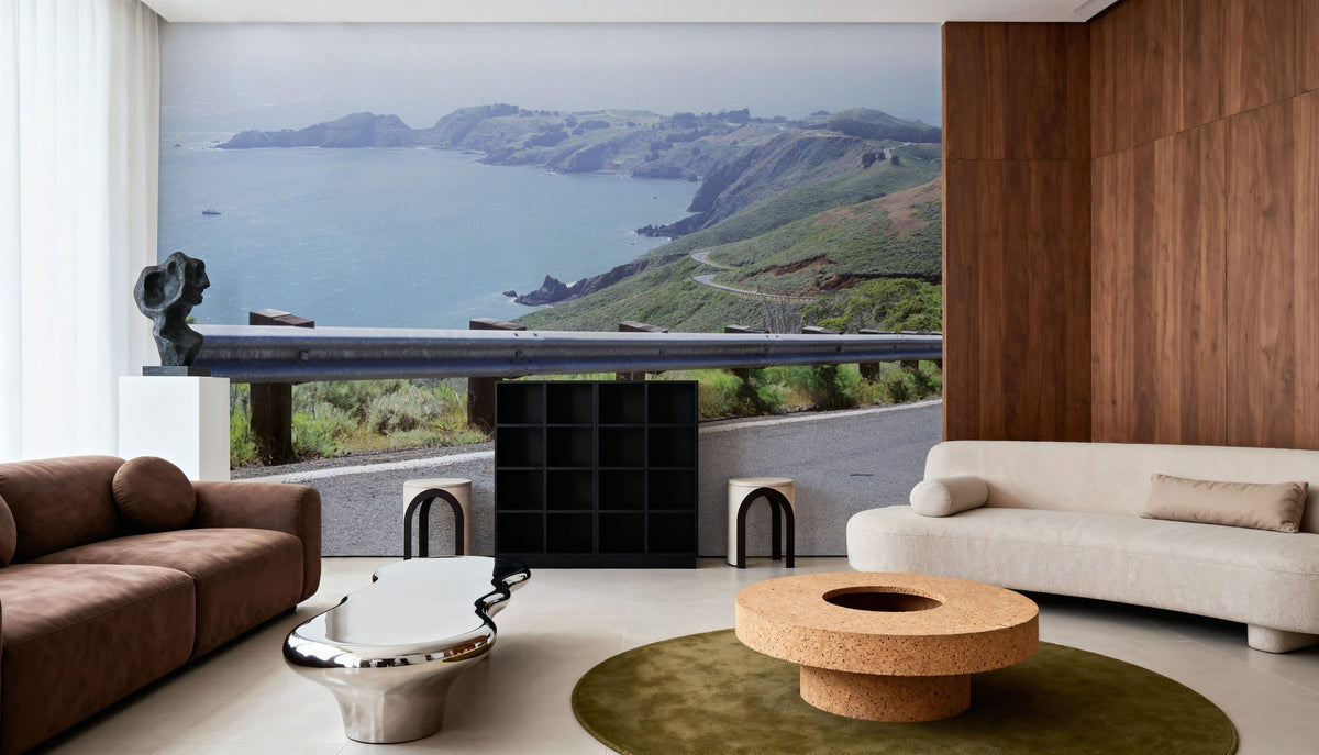 Coastal Highway Bend Mural Wallpaper - room preview 03