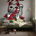 Neko Cat Mural Wallpaper - room preview 03