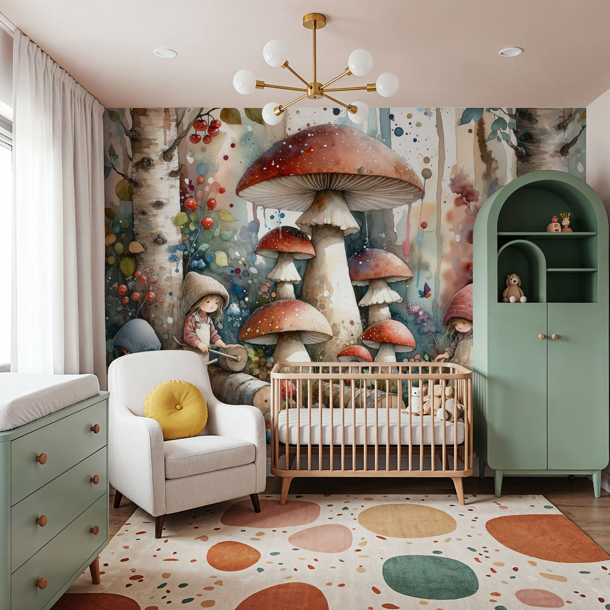 Enchanted Forest Whimsy Mural Wallpaper - room preview 03