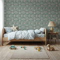 Harlequin Kittens, Sage Mural Wallpaper - room preview 03