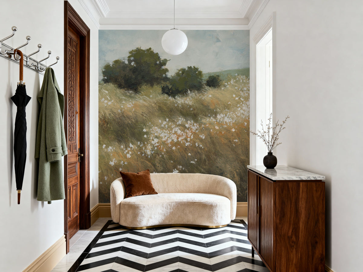 Calm Meadow Mural Wallpaper - room preview 03